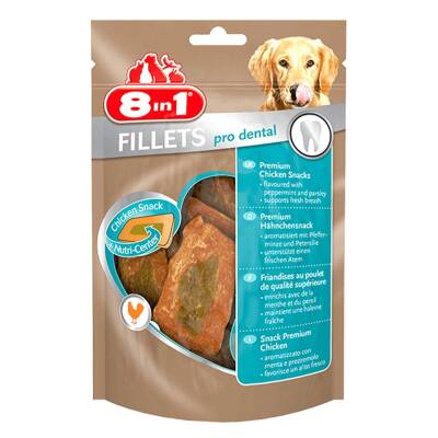 8in1 Fillets Pro Dental Tavuklu Köpek Ödül Maması S 80 gr