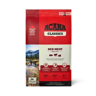 Acana Classic Red Meat Kuzulu ve Sığır Etli Düşük Tahıllı Tüm Irk ve Yaşam Evreleri İçin Köpek Maması 9,7 kg