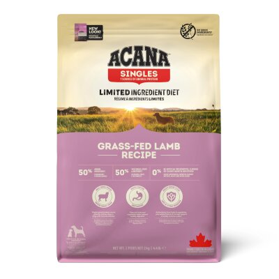 Acana Grass-Fed Lamb Kuzu Etli ve Elmalı Tahılsız Yetişkin Köpek Maması 17 kg