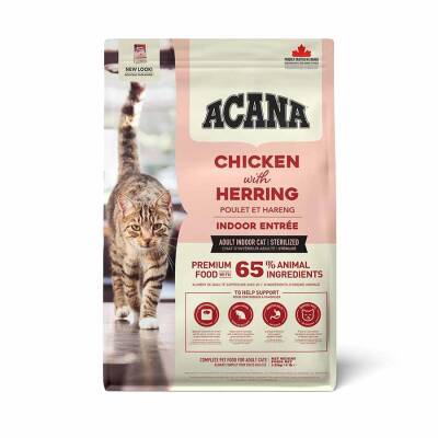 Acana Indoor Entree Tavuklu ve Ringa Balıklı Kısırlaştırılmış Yetişkin Kedi Maması 1,8 kg