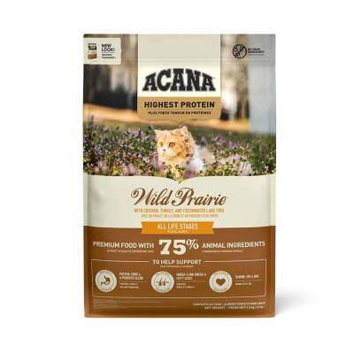 Acana Wild Prairie Tavuklu ve Balıklı Tahılsız Tüm Irk ve Yaşam Evreleri İçin Kedi Maması 4,5 kg