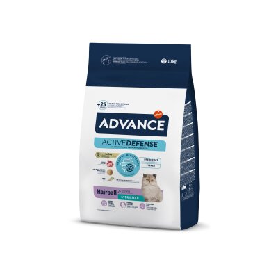 Advance Sterilised Hairball Kısırlaştırılmış Kedi Maması 10 kg