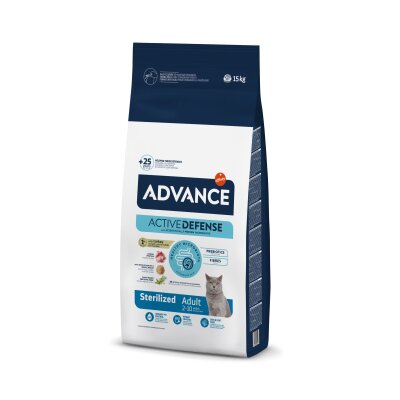 Advance Sterilised Kısırlaştırılmış Hindili Yetişkin Kedi Maması 15 kg