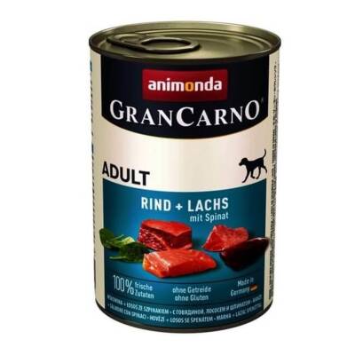 Animonda Gran Carno Sığır Etli Ispanaklı Yetişkin Köpek Konservesi 400 gr