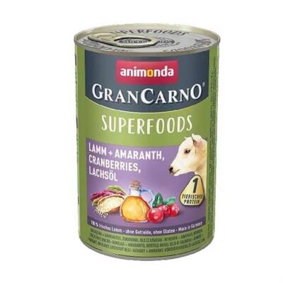 Animonda GranCarno Superfoods Kuzu Amarant ve Kızılcıklı Köpek Konservesi 400 gr