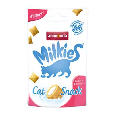 Animonda Milkies Wellness Biotin İçerikli Glütensiz Tüy Bakımı Kedi Ödülü 30 gr
