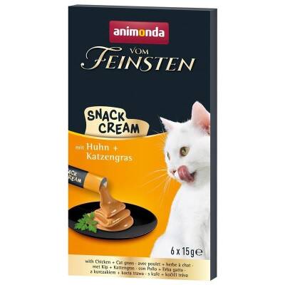 Animonda Snack Carny Tavuklu & Kedi Otlu Sıvı Krema Kedi Ödülü 6 X 15 gr