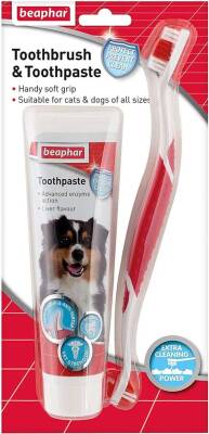 Beaphar Köpek Diş Fırçası ve Diş Macunu Seti 100 gr