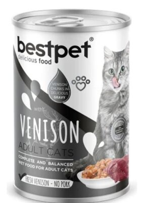 Bestpet Geyik Etli Konserve Yetişkin Kedi Maması 400 gr
