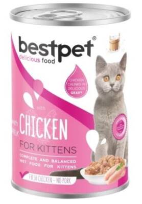 BestPet Tavuklu ve Sütlü Yavru Kedi Konservesi 400 gr