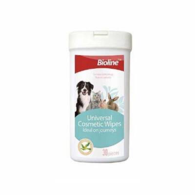 Bioline Kedi Köpek ve Kemirgenler İçin Kutulu Islak Mendil 30 Adet