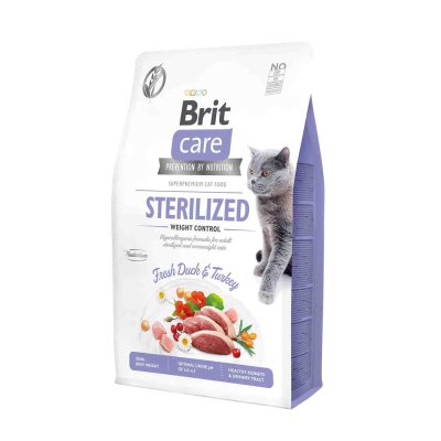 Brit Care Ördekli Kilo Kontrollü Kısırlaştırılmış Yetişkin Kedi Maması 7 kg