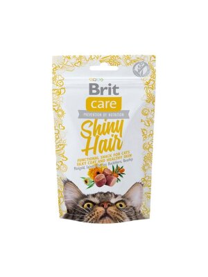 Brit Care Snack Shiny Hair Kedi Tüy Bakım Ödül Maması 50 gr