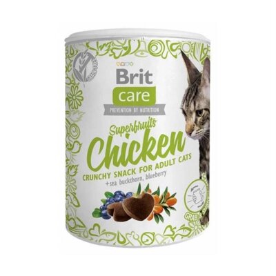 Brit Care Superfruits Glutensiz Tavuklu ve Yaban Mersinli Kıtır Kedi Ödül Maması 100 gr
