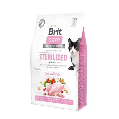 Brit Care Tahılsız Tavşan Etli Kısırlaştırılmış Yetişkin Kedi Maması 2 kg