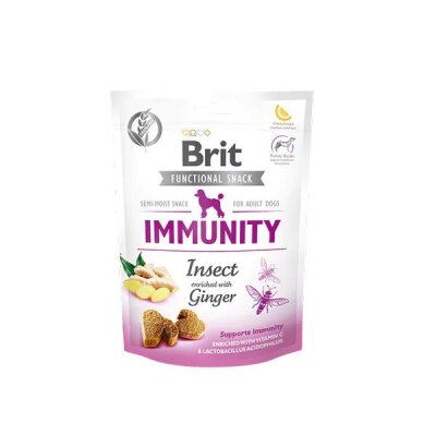 Brit Immunity Zencefilli ve Larva Proteinli Bağışıklık Destekleyici Köpek Ödülü 150 gr