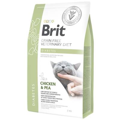 Brit Veterinary Diet Diabetes Diyabet Hastalığı olan Kediler için Tahılsız Kedi Maması 2 kg