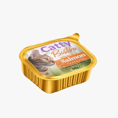 Catty Bistro Mousse Somonlu Yetişkin Kedi Konservesi 40 Gr