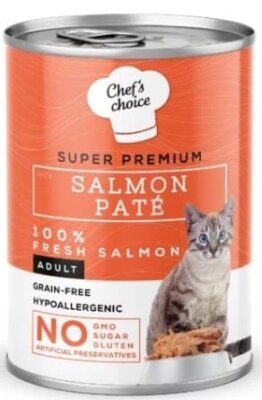 Chef's Choice Somonlu Tahılsız Yetişkin Kedi Konservesi 400 gr