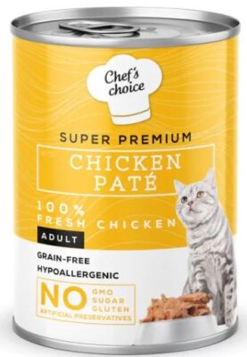 Chef's Choice Tavuklu Tahılsız Ezme Yetişkin Kedi Konservesi 400 gr
