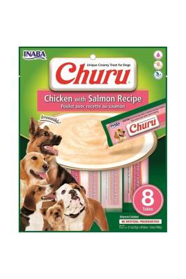 Ciao Churu Somonlu ve Tavuklu Tamamlayıcı Köpek Ödül Maması 8 X 20 gr