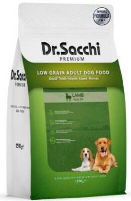 Dr. Sacchi Premium Düşük Tahıllı Kuzu Etli Yetişkin Köpek Maması 1,5 kg