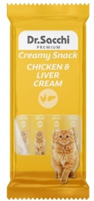 Dr.Sacchi Creamy Sıvı Tavuklu Ciğerli Kedi Ödülü 4 Lü