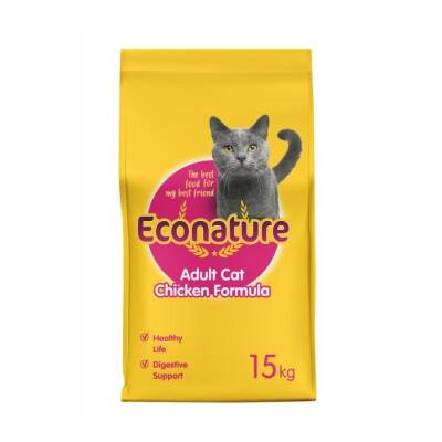 Econature Chicken Formula Tavuklu Yetişkin Kedi Maması 15 kg