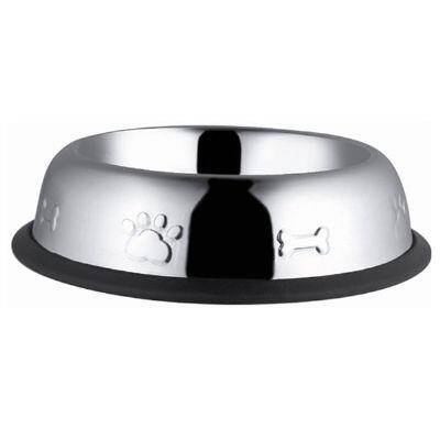 Euro Dog Desenli Oval Kedi ve Köpek Çelik Mama Kabı 16 Oz 15,5 cm