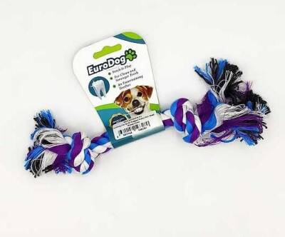 EuroDog İki Düğümlü Kalın Diş Kaşıma İpi Köpek Oyuncağı 15 cm
