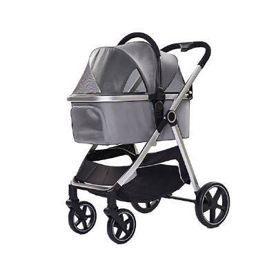 EuroDog Katlanabilir Köpek Arabası Gri 78x58x106 cm