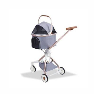 EuroDog Katlanabilir Köpek Arabası Gri 83x48,5x110 cm