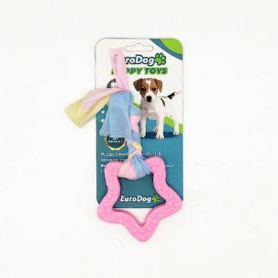 EuroDog Puppy Toys Pembe Yıldız Yavru Köpek Diş Kaşıma Oyuncağı