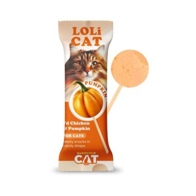 EuroGold Cat LoliCat Kediler İçin Tavuklu Balkabaklı Lolipop 15'li