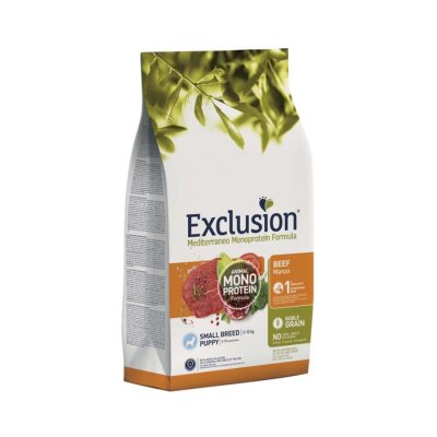 Exclusion Monoprotein Sığır Etli ve Narlı Düşük Tahıllı Küçük Irk Yavru Köpek Maması 2 Kg