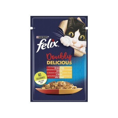 Felix Çifte Lezzet Sığır ve Tavuk Etli Kedi Konservesi 85 gr