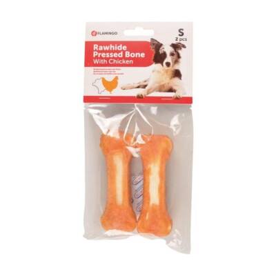 Flamingo Rhide Tavuk Sargılı Kemik Köpek Ödül Maması 2'li 10 Cm 120 Gr