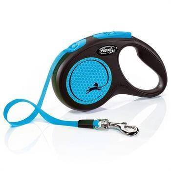 Flexi Neon Şerit Otomatik Köpek Tasması Medium 5 mt Mavi