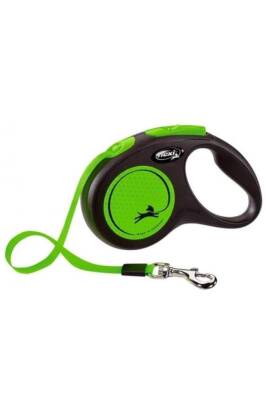 Flexi Neon Şerit Otomatik Tasma S Yeşil 5 mt