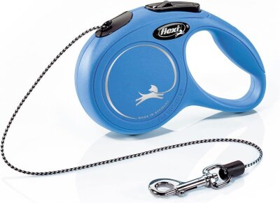 Flexi New Classic İp Otomatik Köpek Gezdirme Tasması Mavi XS 3 mt