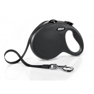 Flexi New Classic Şerit Otomatik Köpek Tasması L Siyah 5 mt