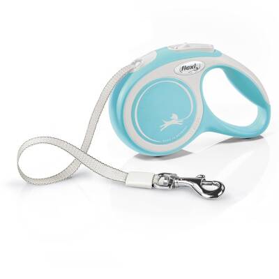 Flexi New Comfort Otomatik Gezdirme Tasması Medium Açık Mavi 5 mt