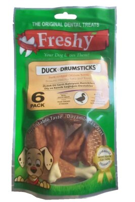 Freshy Ördek Etiyle Ördek But Köpek Ödül Kalsiyum Kemikleri 6 Adet 90 gr