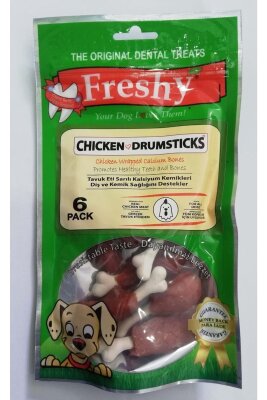 Freshy Tavuk Butları Tavuk Etiyle Sarmalanmış Kalsiyum Kemikleri Köpek Ödülü 90gr