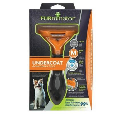 Furminator Long Hair Uzun Tüylü Tüy Toplayıcı Köpek Tarağı M