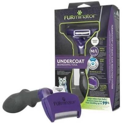 Furminator Uzun Tüylü Kedi Tüy Tarağı L