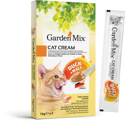 Garden Mix Kedi Kreması Ördek + Malt 15 gr X 5 Adet