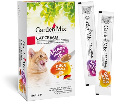 Garden Mix Kedi Kreması XXL Somon + Ördek 15 gr X 24 Adet
