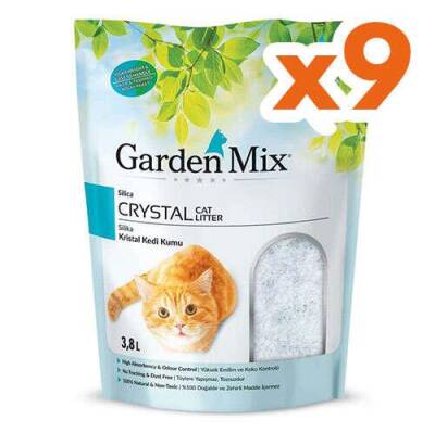 Garden Mix Kristal Kedi Kumu 3,8 lt X 9 Adet