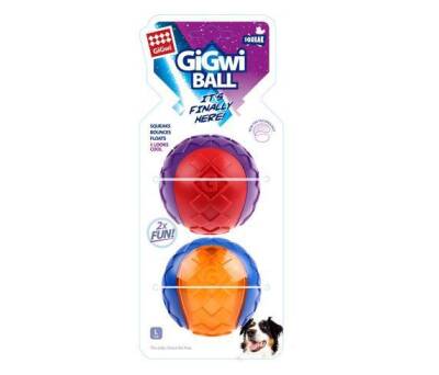 Gigwi Ball Sesli Sert Top Köpek Oyuncağı Large 2'li